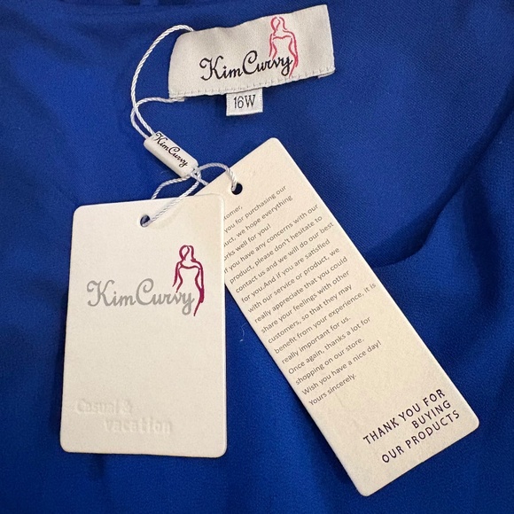 KIM CURVY DRESS -SIZE 16W ROYAL BLUE - NWT - Picture 5 of 5
